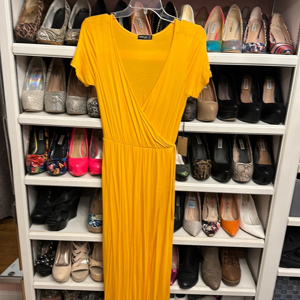 Yellow maxi dress